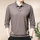 Men's Faux Two Piece Lapel Long-Sleeve Tops👔