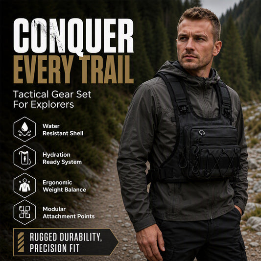 🔥Hot Sale 50% OFF🔥Front & Back Cycling Vest Pack for Men – Hydration Ready, 3L Storage, Breathable Mesh 🏃