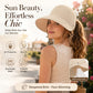 ✨Women’s UPF 50+ Elegant Foldable Sun Hat – Wide-Brim Cotton Bucket Hat with Neck Flap & Adjustable Strap 🌞🇬🇧 | Packable, Breathable & Beach-Ready