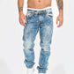 Men's Fashion Creative Stretch Denim Jeans,Minimalist Style Suitable For Summer, Emo Style