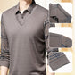 Men's Faux Two Piece Lapel Long-Sleeve Tops👔