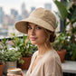 ✨Women’s UPF 50+ Elegant Foldable Sun Hat – Wide-Brim Cotton Bucket Hat with Neck Flap & Adjustable Strap 🌞🇬🇧 | Packable, Breathable & Beach-Ready