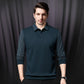 💕Men's Lapel Faux Two-Piece Knitted Shirt