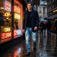Men's Fashion Creative Stretch Denim Jeans,Minimalist Style Suitable For Summer, Emo Style