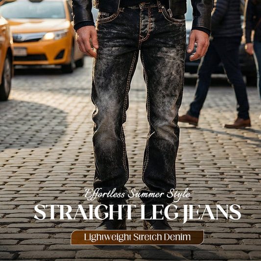 Men's Fashion Creative Stretch Denim Jeans,Minimalist Style Suitable For Summer, Emo Style