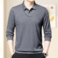 Men's Faux Two Piece Lapel Long-Sleeve Tops👔