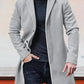 Men's Single Row Buckle Solid Color Jacket