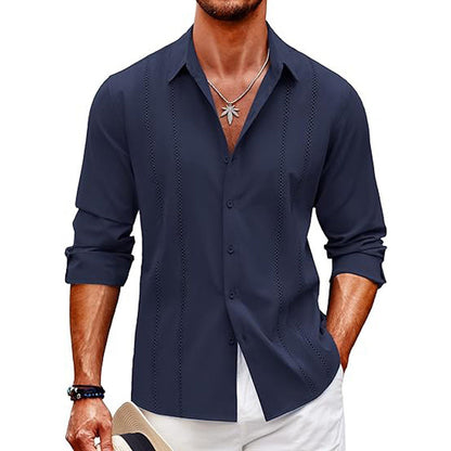 👕 Men’s Long Sleeve Single-Color Top – Casual, Comfortable & Versatile ✈️🛒