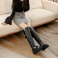 Women's Warm Waterproof Tall Boots with Bow Accent