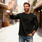 💎 50% OFF! 💎 Men’s Slim Fit Henley Long Sleeve T-Shirt – Breathable, Refined & Perfect for Layering 👔👕