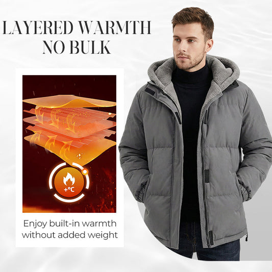 ⏳Limited-time 50% off⏰Men’s Cold-Resistant Windproof Thermal-Lined Hooded Coat 🪶🧥