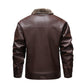 📢60 %  OFF !! ⏰Men's Winter PU Leather Jacket with Plush Lining