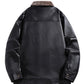 📢60 %  OFF !! ⏰Men's Winter PU Leather Jacket with Plush Lining