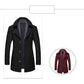 Men's Lapel Overcoat with Scarf Collar
