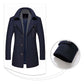 Men's Lapel Overcoat with Scarf Collar