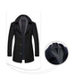 Men's Lapel Overcoat with Scarf Collar