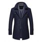 Men's Lapel Overcoat with Scarf Collar