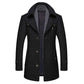 Men's Lapel Overcoat with Scarf Collar