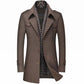 Men's Lapel Overcoat with Scarf Collar