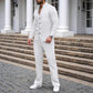 Men’s Casual Waffle Shirt Pants 2-Piece Set
