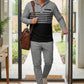 Men's Color-Block Hooded Tracksuit Set