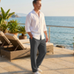 Men's Casual Ribbed Wide-Leg Pants