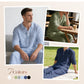 💎 -55% ON MEN'S LINEN BLEND SET! 💎 Breathable 2-Piece Collared Shirt & Pants for Summer Relaxation