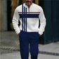 💎 50% OFF! 💎 Men's Graphic Print Pullover & Pants Set – Quarter-Zip, Breathable Polyester & Modern Coordinated Look 👕👖