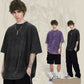 🔥Hot Sale Deals-Loose Vintage Solid Color Short Sleeve Top