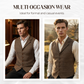 Men's Plaid Tweed Lapel Vest