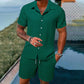 💎 60% OFF! 💎 Men’s 2-Piece Loose Shirt & Shorts Set – Breathable, Relaxed Fit & Effortless Summer Style 👕🩳