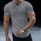 Casual Solid Color Athletic T-Shirt for Men