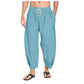 Men's Loose Fit Drawstring Casual Trousers
