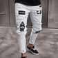 🔥 50% OFF NOW! 👖 Men's Ripped Skinny Jeans – Edgy Patchwork & Durable Denim 🎨👟