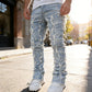 Wash Distressed Slim Fit Jeans