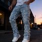 Wash Distressed Slim Fit Jeans