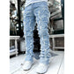 Wash Distressed Slim Fit Jeans