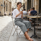 📢📢55% OFF !! ⏰Women's Casual Drawstring Waist Capri Trousers