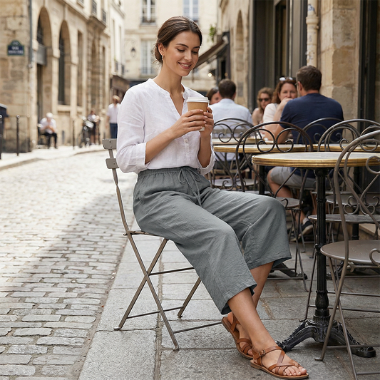 📢📢55% OFF !! ⏰Women's Casual Drawstring Waist Capri Trousers