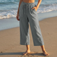 📢📢55% OFF !! ⏰Women's Casual Drawstring Waist Capri Trousers