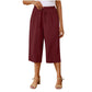 📢📢55% OFF !! ⏰Women's Casual Drawstring Waist Capri Trousers