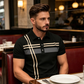 📢📢50% OFF !! ⏰Men's Striped Short Sleeve Collared Top