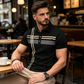 📢📢50% OFF !! ⏰Men's Striped Short Sleeve Collared Top