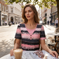 🔥 50% OFF New Arrivals! Striped Faux-Layer Henley Top – Effortless Everyday Style ✨👚 【Grab Yours】