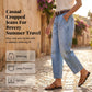 🌟 Women's high-waisted wide-leg denim shorts – Leg-lengthening & vintage wash – Casual cropped pants – perfect for summer, the beach, or a day off 👒
