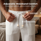 📢50% OFF !! ⏰Men's Textured 2-Piece Shirt & Pants Set – Breathable, Stand Collar, Elastic Waist 🌿