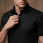 ⏳Limited-time 55% off⏰Men's Textured Black Short Sleeve Shirt👔