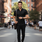 ⏳Limited-time 55% off⏰Men's Textured Black Short Sleeve Shirt👔