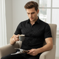 ⏳Limited-time 55% off⏰Men's Textured Black Short Sleeve Shirt👔