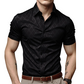 ⏳Limited-time 55% off⏰Men's Textured Black Short Sleeve Shirt👔
